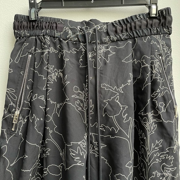 NWT Rag & Bone Harvey Floral Print Silk Wide Leg Drawstring Pants - Picture 11 of 12